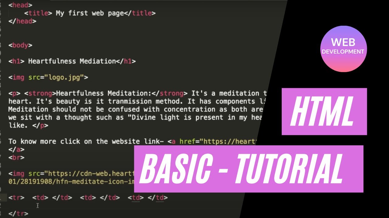 HTML Tutorial for beginners || Basics of HTML - Web#1