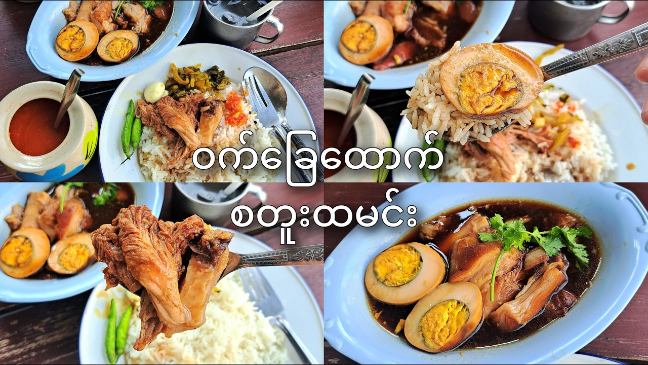 တန်မှတန် မြန်မာ​ငွေ၈၀၀၀ကျပ် ဝက်စတူးထမင်း​ / Pork Leg Stew With Rice