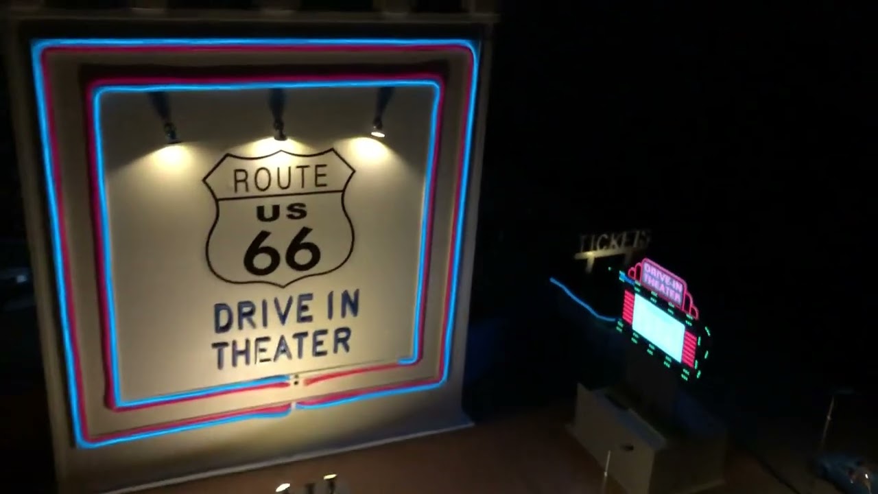 1/64 scale diorama tour at night.  New drive in theater and junkyard