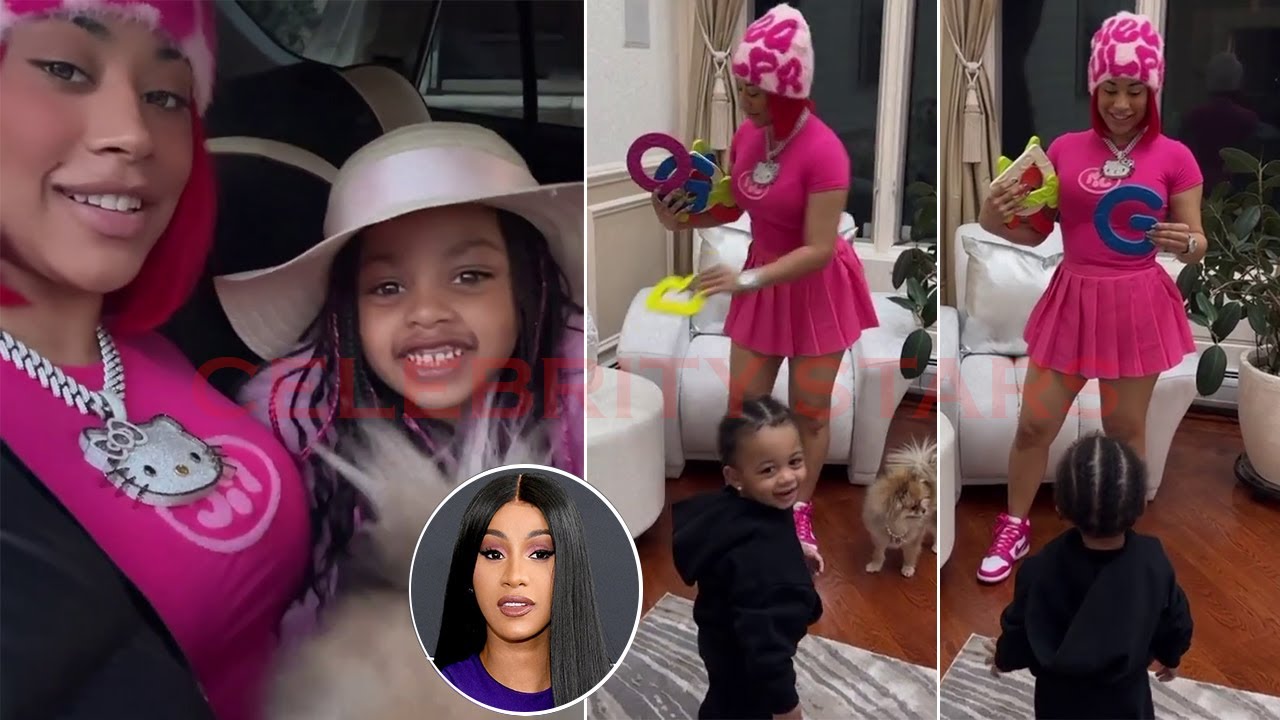 Cardi B's SMART baby Boy 'Wave Set' Learning Letters With His Aunt Hennessy - VIDEO