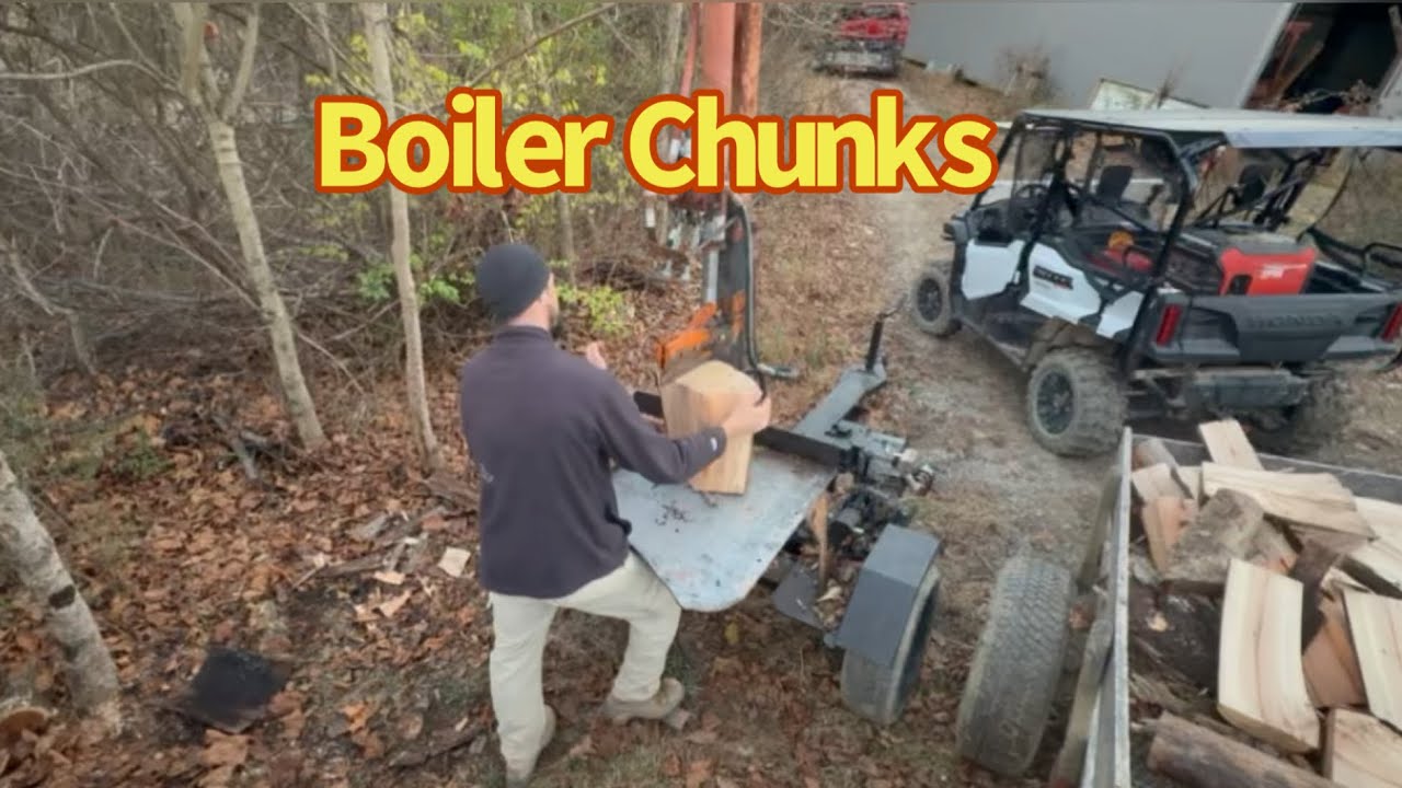 After work Firewood therapy, Wood Boiler Chunkin 