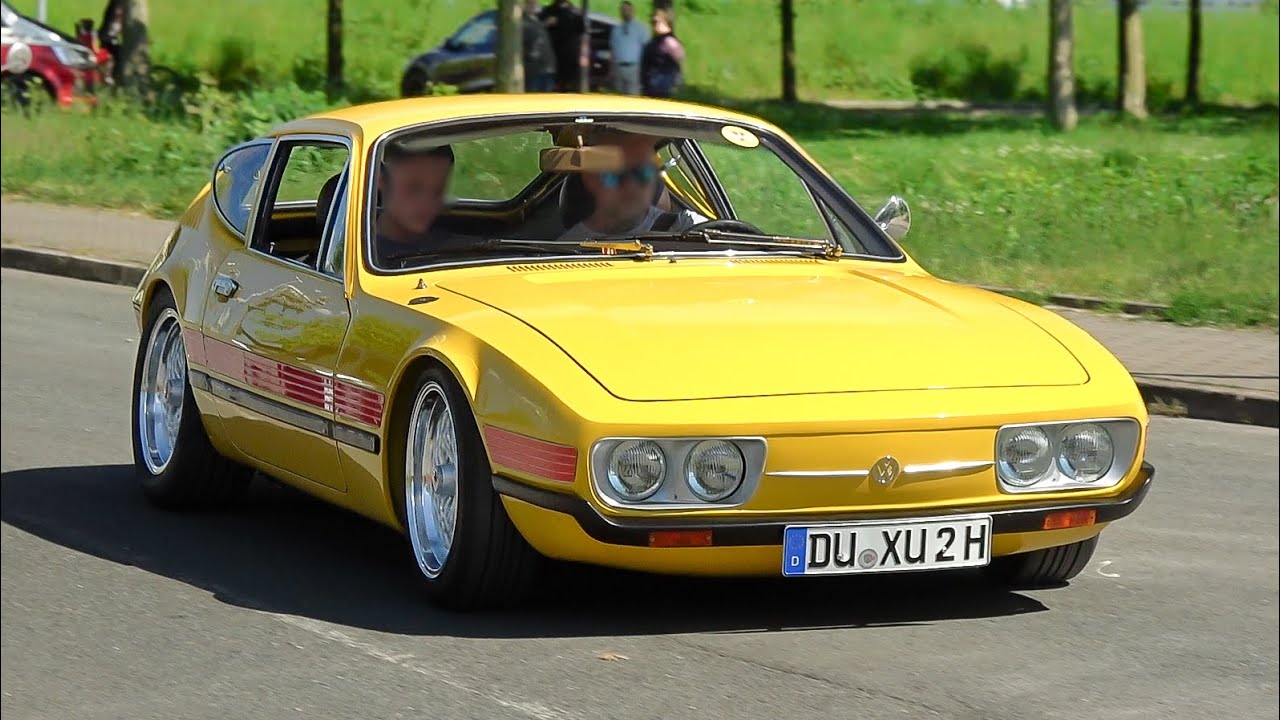 Classic Cars leaving Youngtimer Show Zeche Ewald 2025- VW SP2, 3.0 CSL, Manta A, Widebody Scirocco..