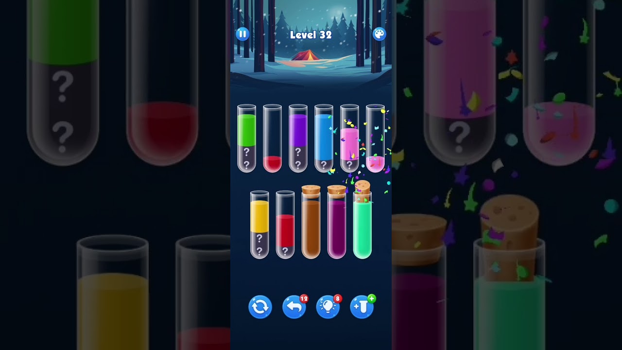 Water Sort Level 32 Walkthrough Solution Android/iOS