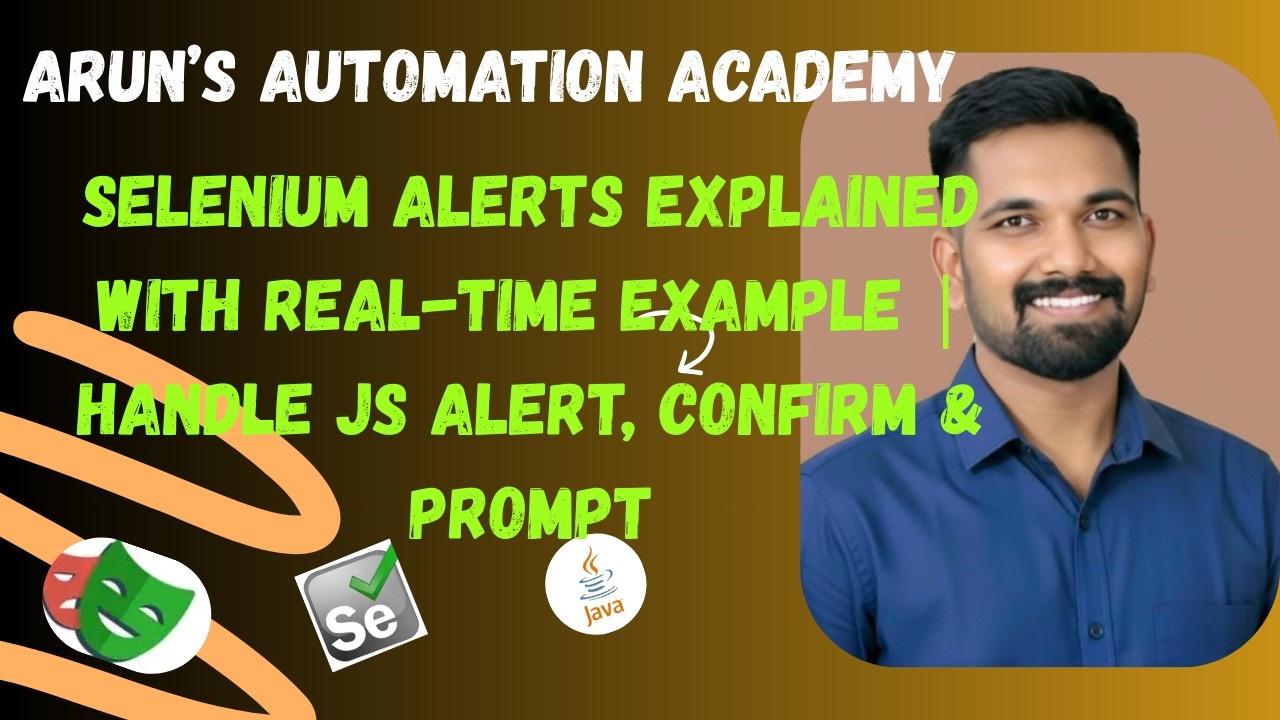Selenium Alerts Explained with Real-Time Example | Handle JS Alert, Confirm & Prompt