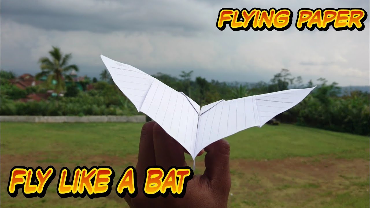 Origami pesawat kertas terbang seperti kelelawar || origami kelelawar || flying paper