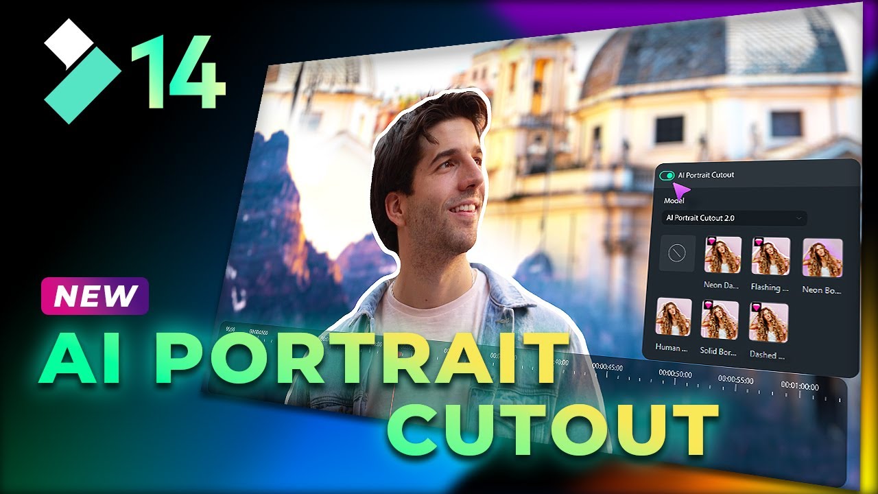 Filmora 14's AI Portrait Cutout: Perfect Background Removal in One Click