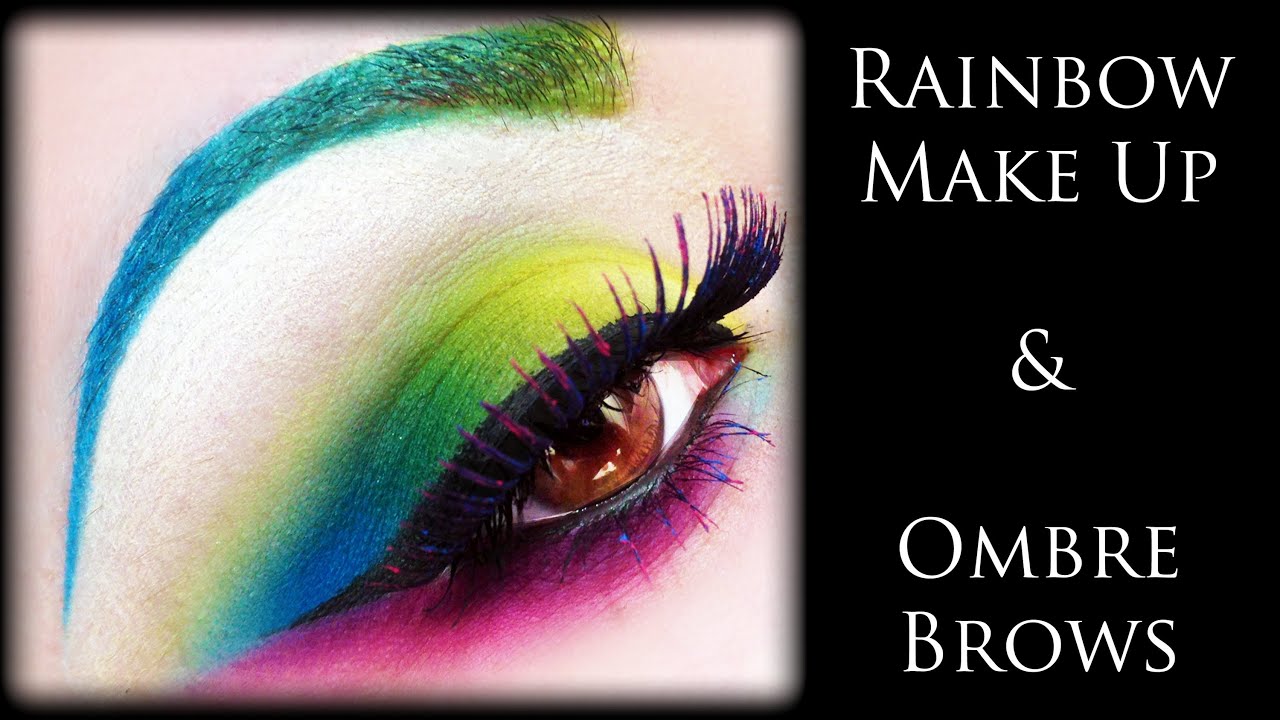 Summer Make Up Tutorial - Rainbow Smoky + Ombre Coloured Brows + Ombre Hair using Anastasia