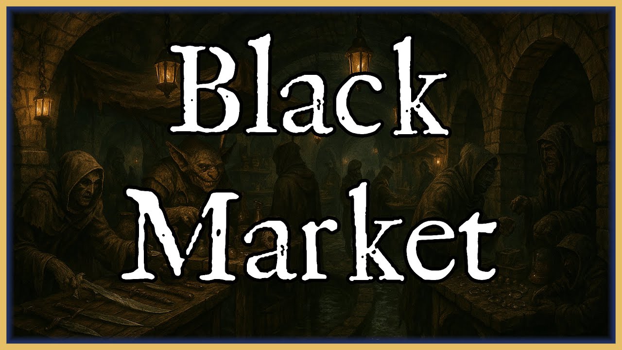 Black Market | Dark Fantasy Background Music | D&D | TTRPG | 1 Hour