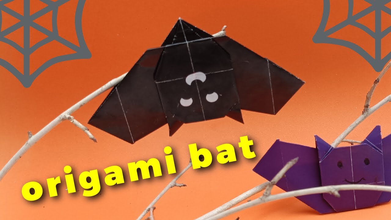 Origami bat:Halloween: how to make a bat with paper?