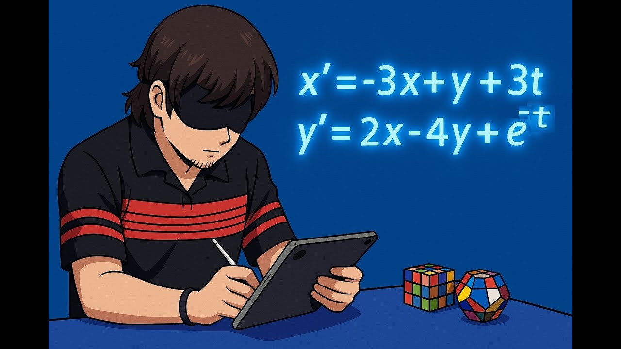 x'=-3x+y+3t, y'=2x-4y+e^-t, Variación de Parámetros | 100 ecuaciones diferenciales #100