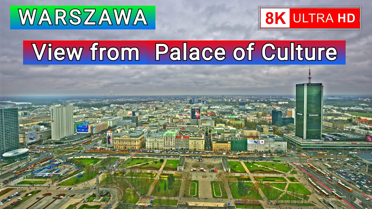 Warsaw From Above 🇵🇱 | View From Palace of Culture (PKiN) | 8K