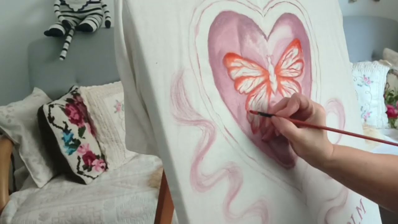 Obrazek na odzieży*Upcycling*Painting