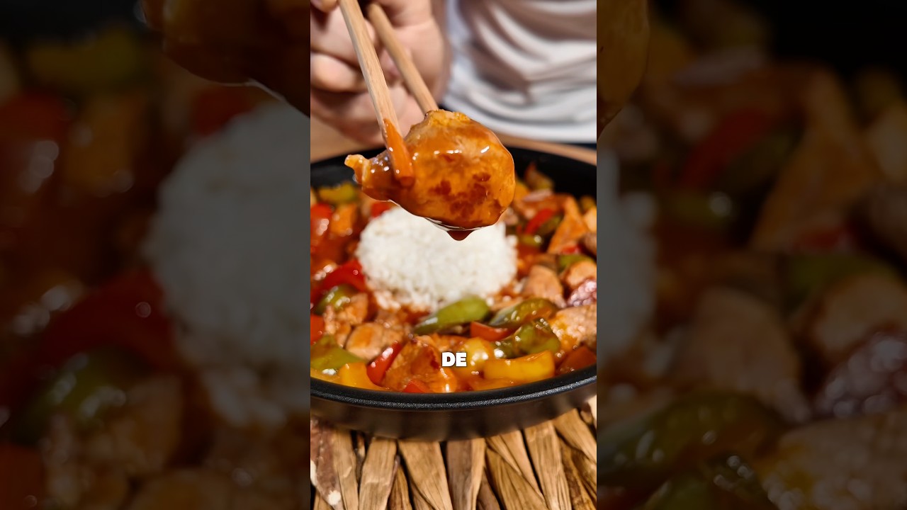 CERDO AGRIDULCE 🥢 SALUDABLE 💚#receta #recetas #Recetastop #Saludable #healthy #recetasfit