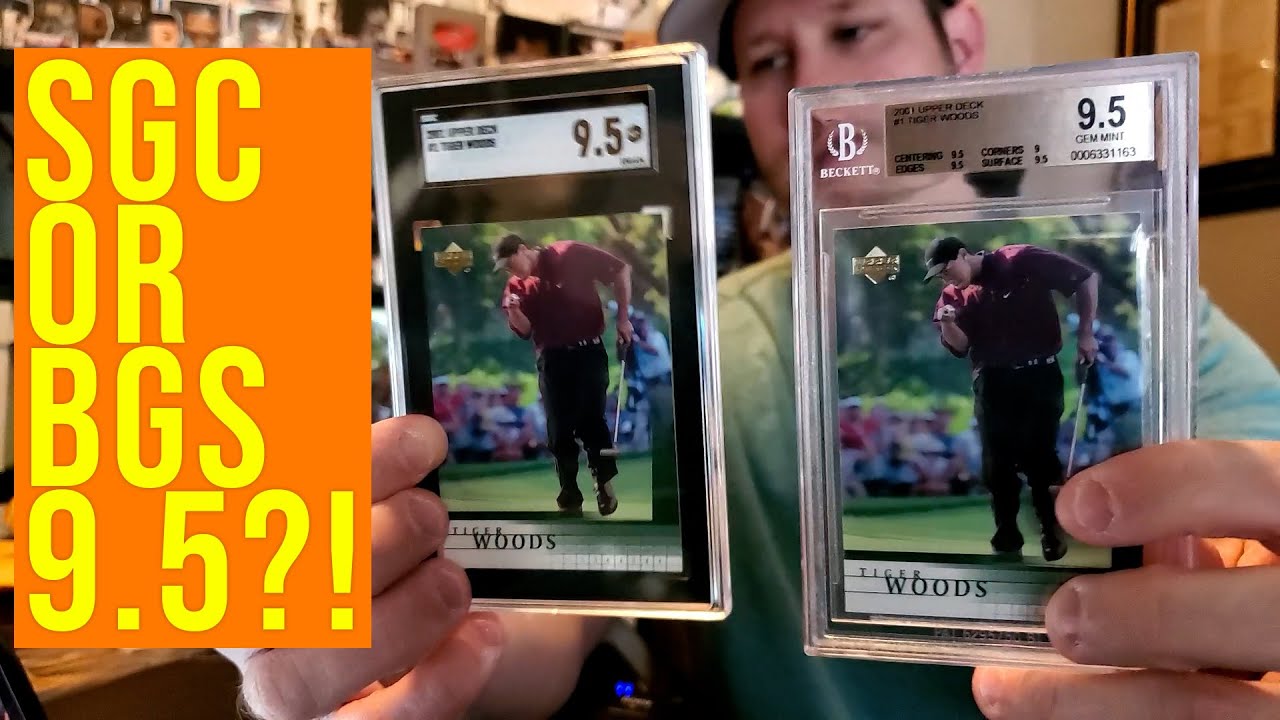 Comparing a BGS 9.5 to a SGC 9.5. Tiger Woods Unboxing video!