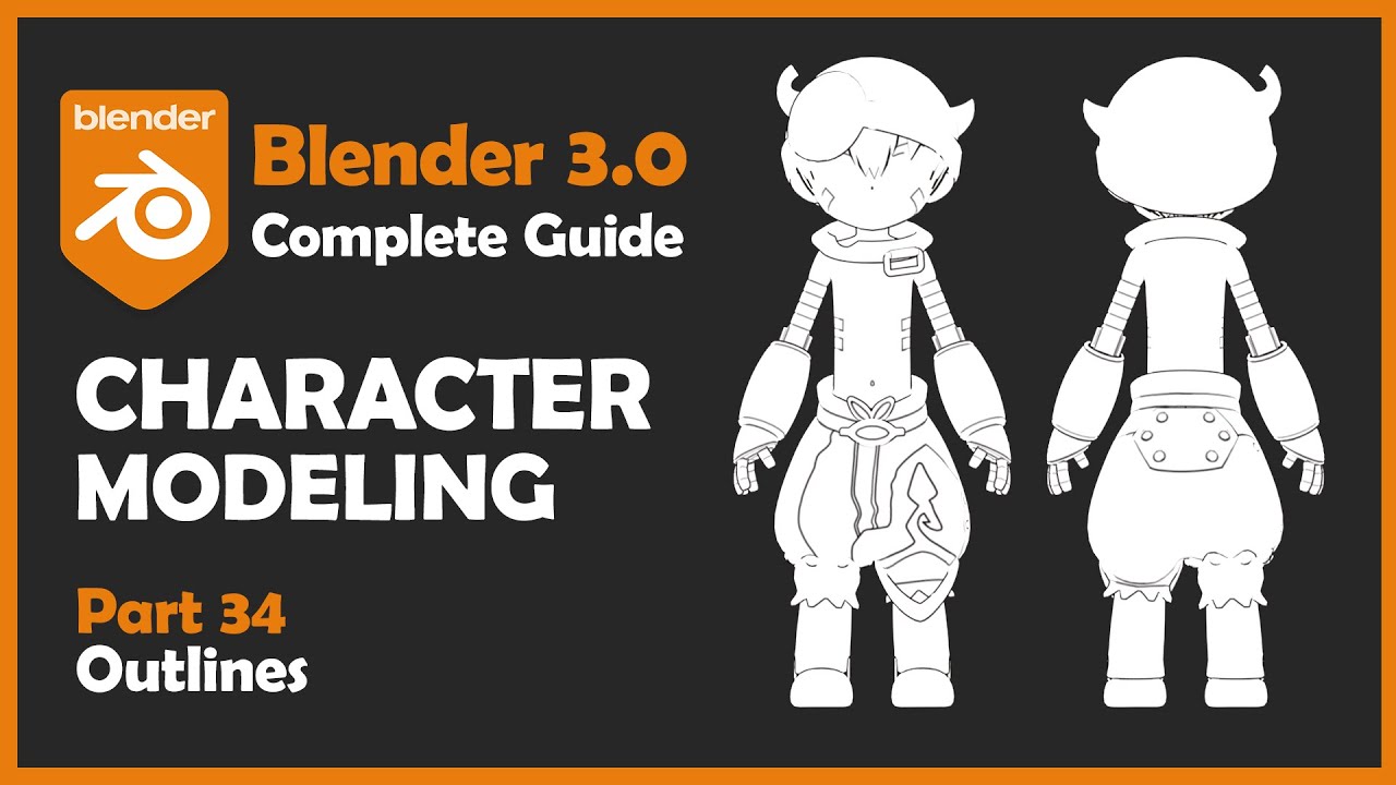[#34] Blender 3.0 Character Modeling Tutorial - Outlines [2022]