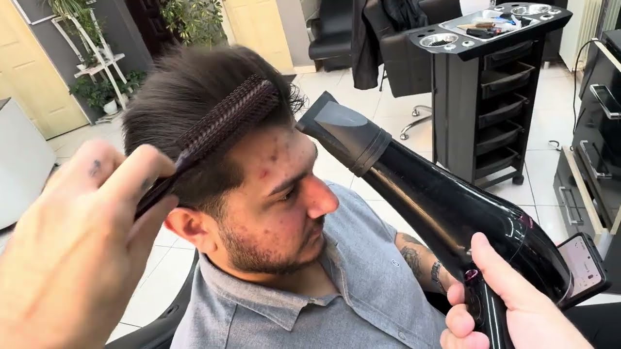 *Classic men’s blow-dry*سشوار کشی مدل موی کلاسیک