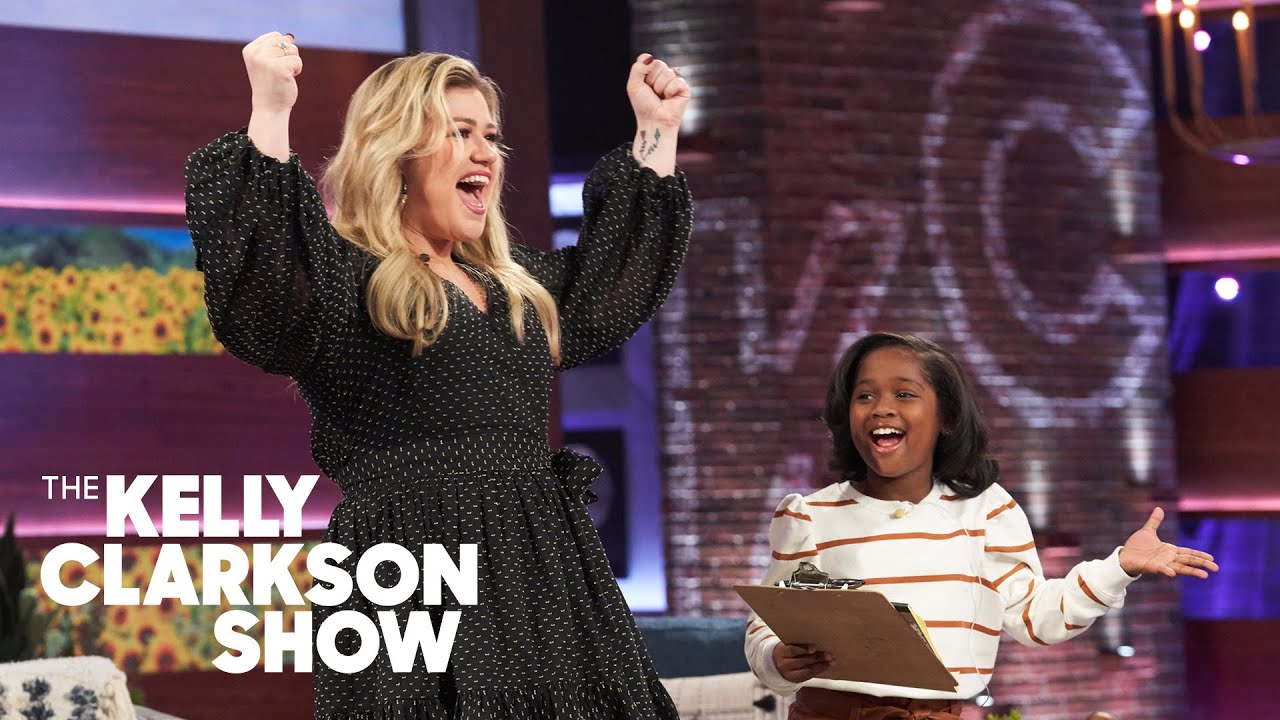 9-Year-Old Aspiring Talk Show Host Shadows Kelly Clarkson