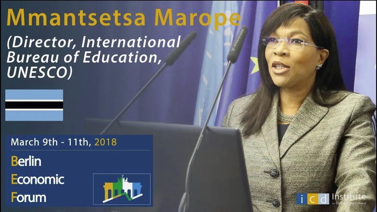 Mmantsetsa Marope (Director, International Bureau of Education, UNESCO)