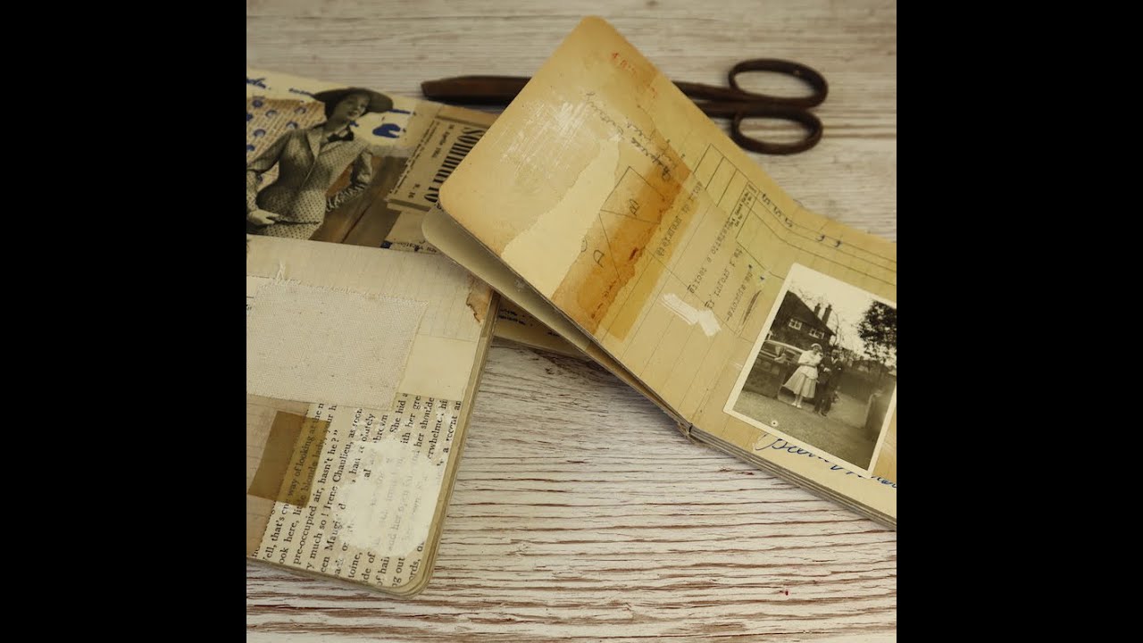Flip Through 3 Artist Books - Altered Board Books Class using Collage and Found Photos