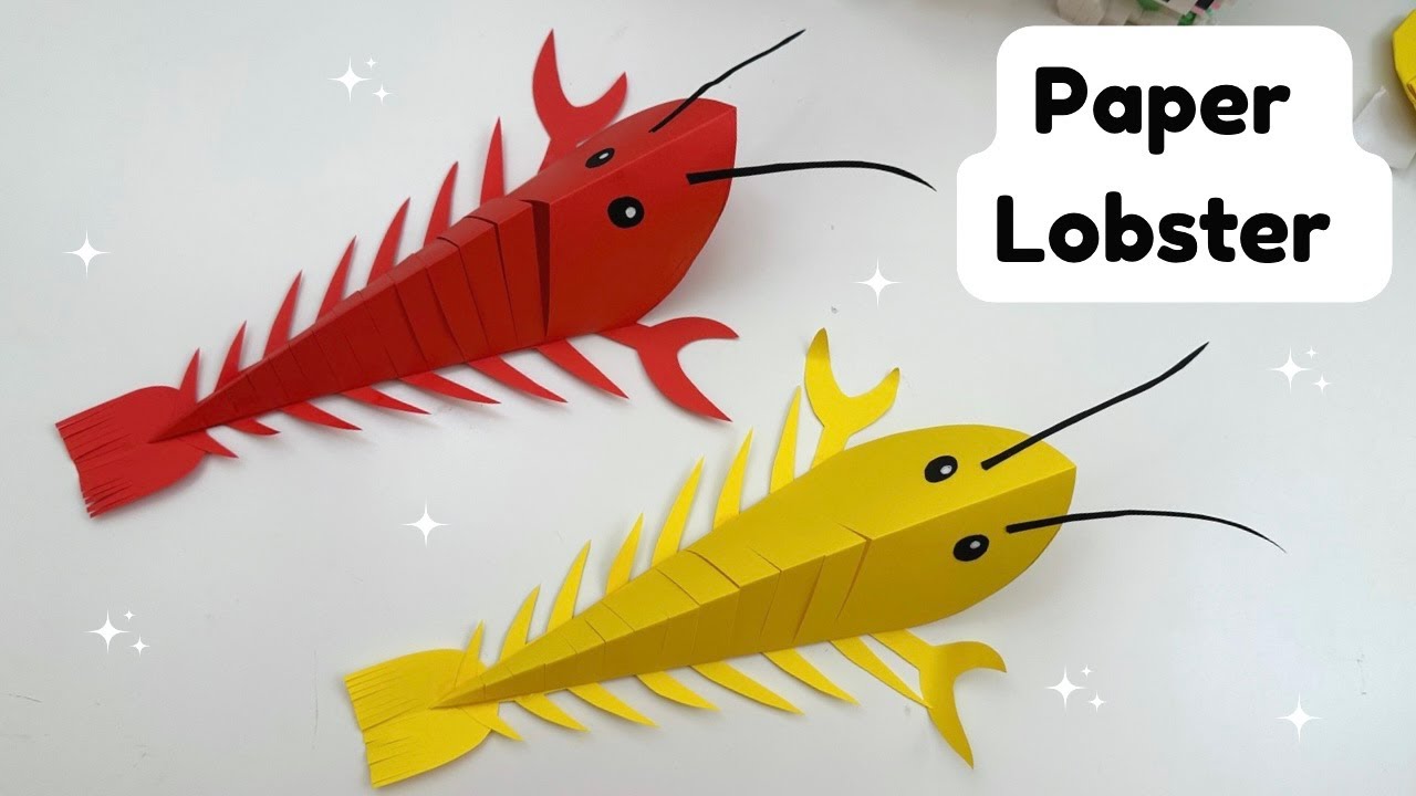 How To Make Easy Paper LOBSTER For Kids / Nursery Craft Ideas / Paper Craft Easy / KIDS crafts