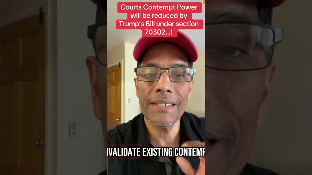 Trump&rsquo;s Bill neuters the Judiciary Branch under section 70302&hellip;