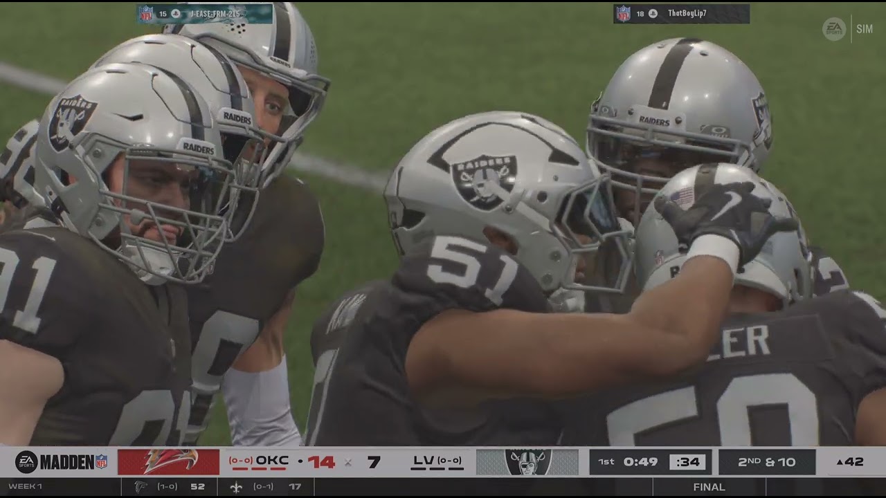 RML26 Y6 TB12 ThunderBirds vs Raiders user gm wk 1