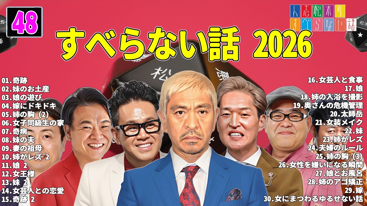 【広告なし】人志松本のすべらない話 人気芸人フリートーク 面白い話 まとめ #48 【作業用・睡眠用・聞き流し】