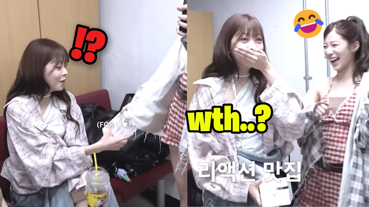 Eunchae can't believe that Kazuha gave her this gift.
