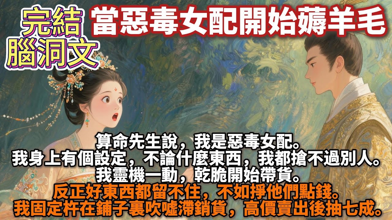 完結腦洞文：當惡毒女配開始薅羊毛。算命先生說，我是惡毒女配。我身上有個設定，不論什麼東西，我都搶不過別人。即使我爹是天下第一皇商，我也是求而不得。我靈機一動，乾脆開始帶貨。反正好東西都留不住，不如掙錢