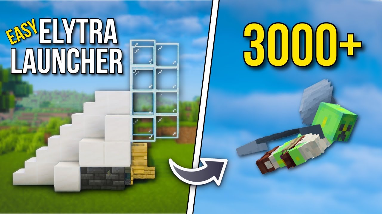 Minecraft: BEST Elytra Launcher Tutorial - OVER 3000 Blocks | Java 1.21+