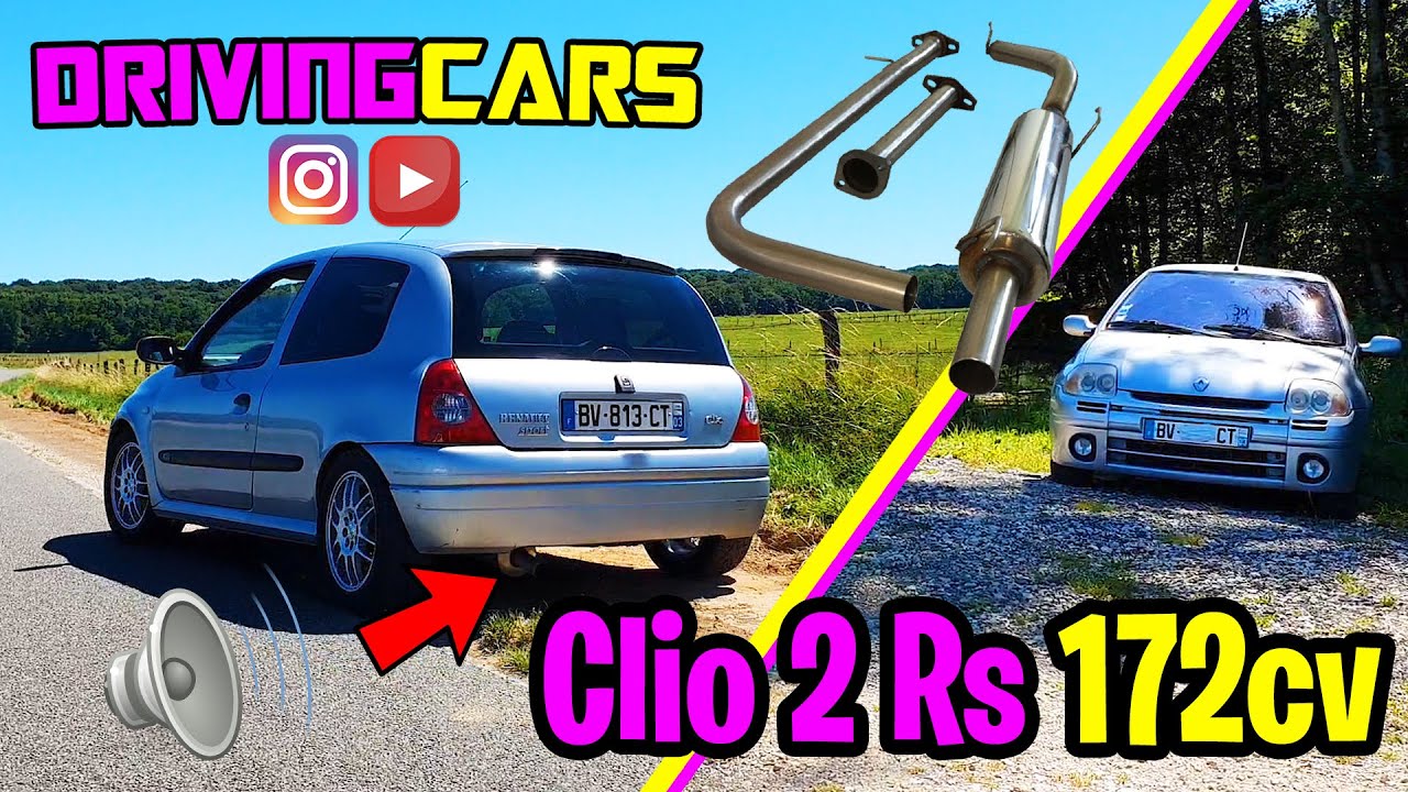 MAMIE SOUS STÉROÏDES : RENAULT CLIO 2 RS FULL LIGNE INOX GrN (ça hurle fort 😱)