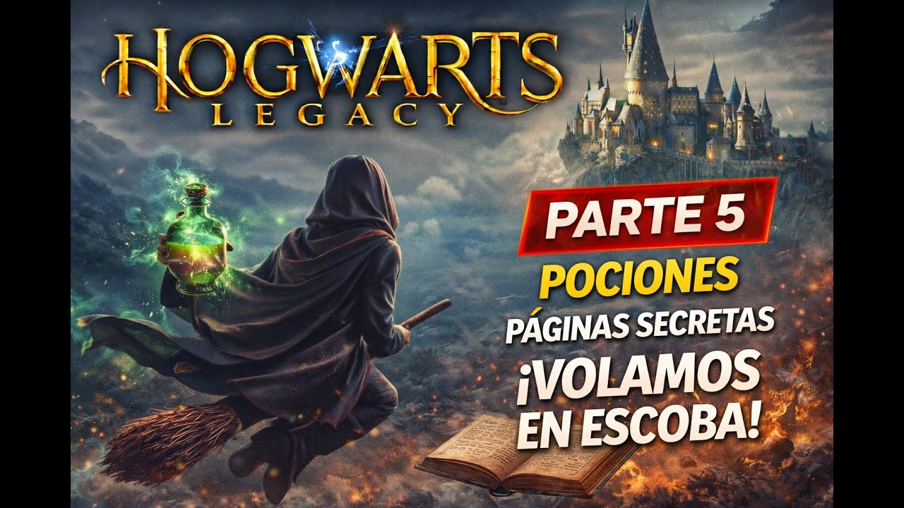 HOGWARTS LEGACY 🔥 | Pociones, páginas secretas y volar en escoba 🧹 | Parte 5