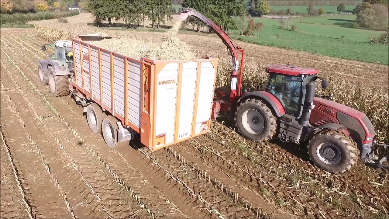 Maishäckseln/Maisernte 2017 Drohne - DJI Phantom | Fendt | Valtra Rüfa | Pöttinger Mex V