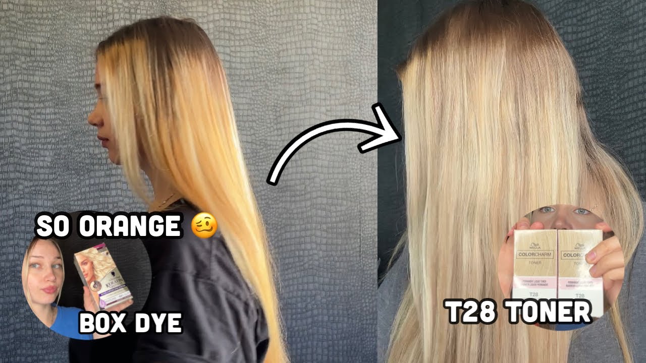 Doing My Own Balayage At Home | Fixing The Oranginess With Wella T28 Toner