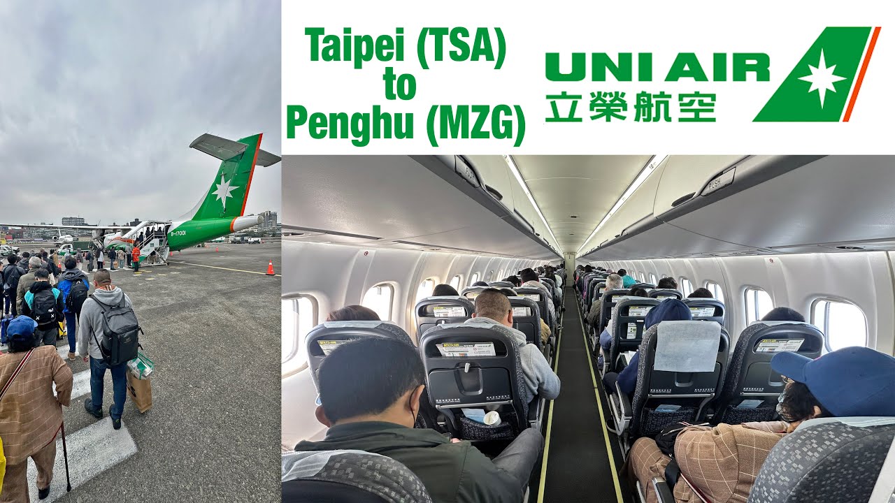 Uni Air flight Taipei (TSA) to Penghu (MZG)