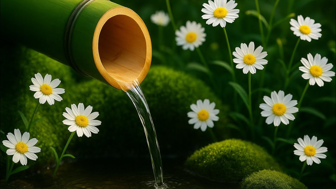 🌿 Deep Healing Music and Nature Sounds | Relaxing Bamboo Water Flow for Stress Relief & Sleep