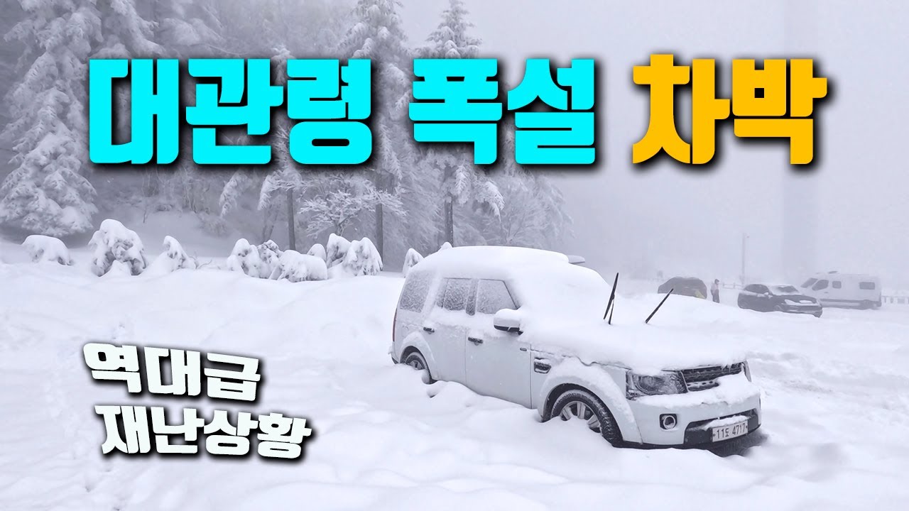 역대급 폭설로 재난 상황에 빠진 대관령에서 차박 도전 / 선자령 눈꽃 트레킹 / 디스커버리4 / CAR CAMPING / heavy snow