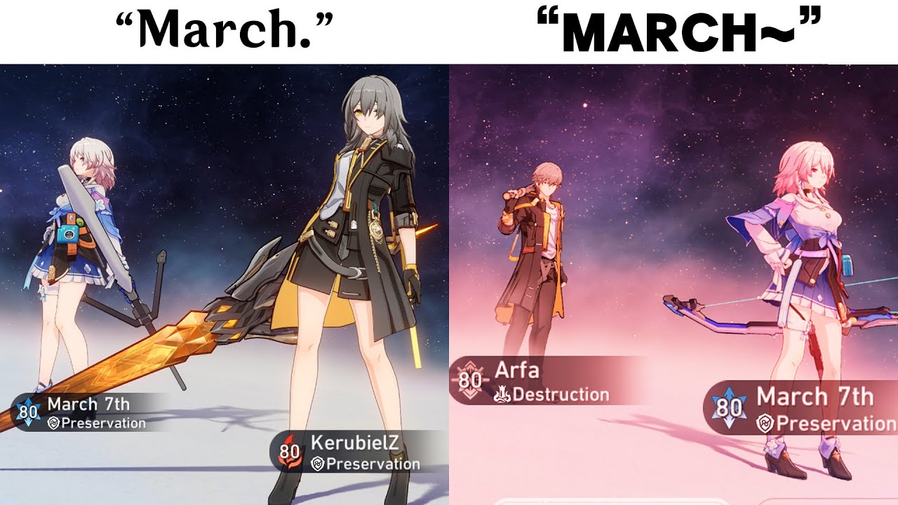 New EN Stelle & Caelus reaction when added w/ March 7th 💀
