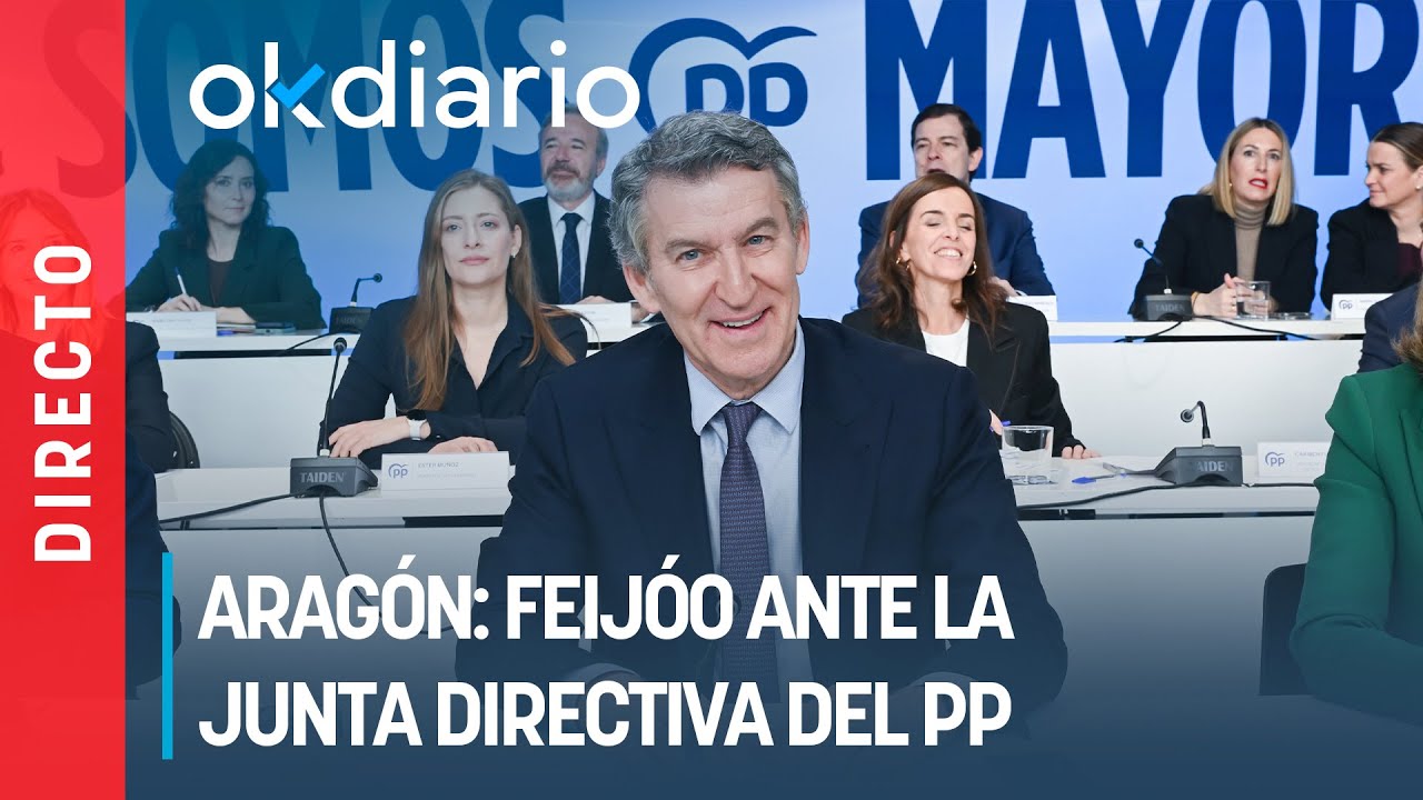 🔴DIRECTO | Aragón: Feijóo ante la Junta Directiva del PP