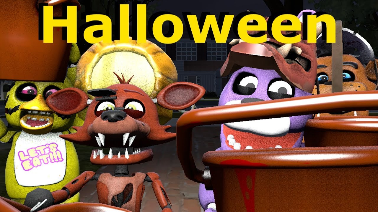 Baby Foxy Halloween Trick or Treat - FNAF SFM Animation