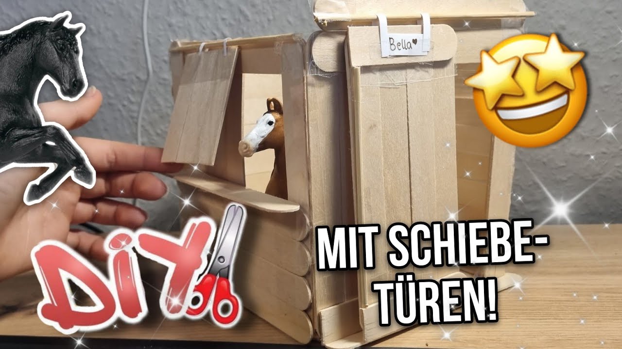 MEGA DIY in nur 10 Minuten! ✂️Schleich Schiebetür Stall❤️Mit Fenster!