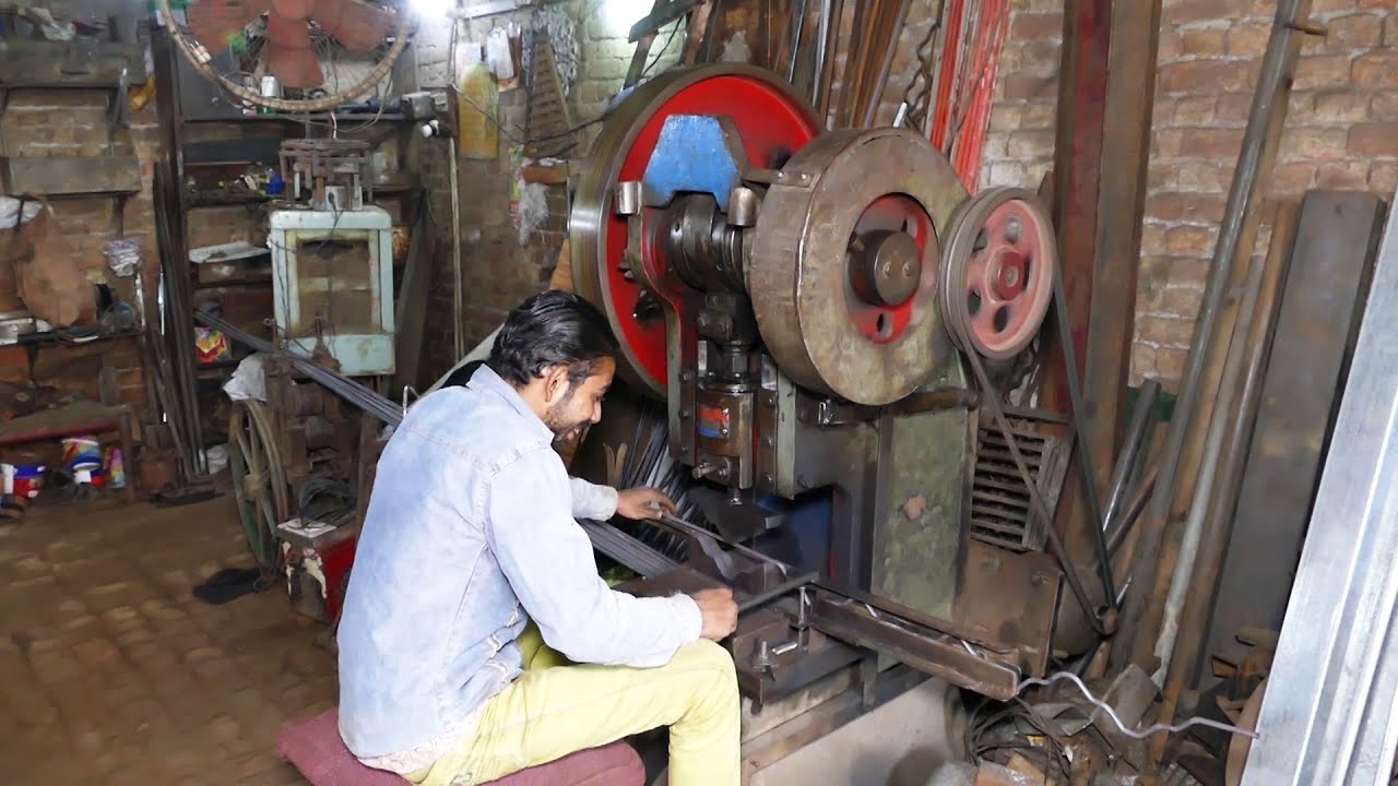 Making An Iron Rods Shutter Gate With Amazing Skills