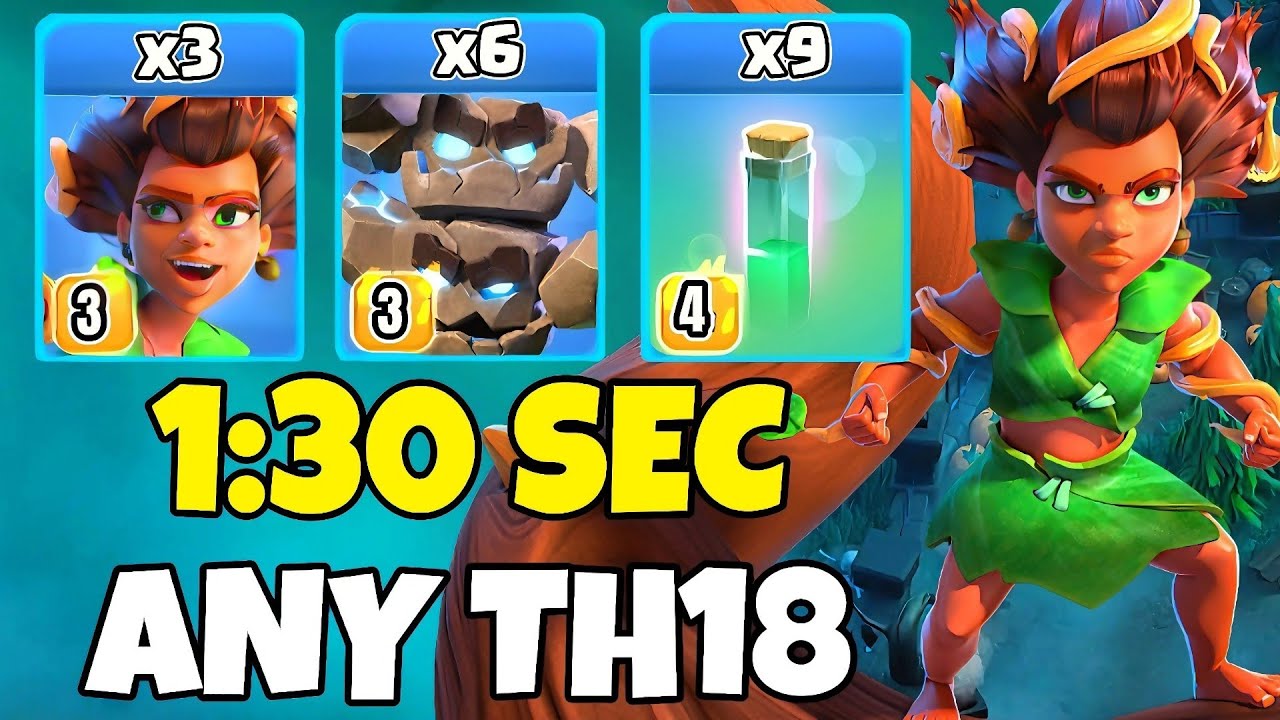 Th18 Root Rider + Meteor Golem + RC Charge Attack Strategy | Th18 Attack Strategies (Clash of Clans)