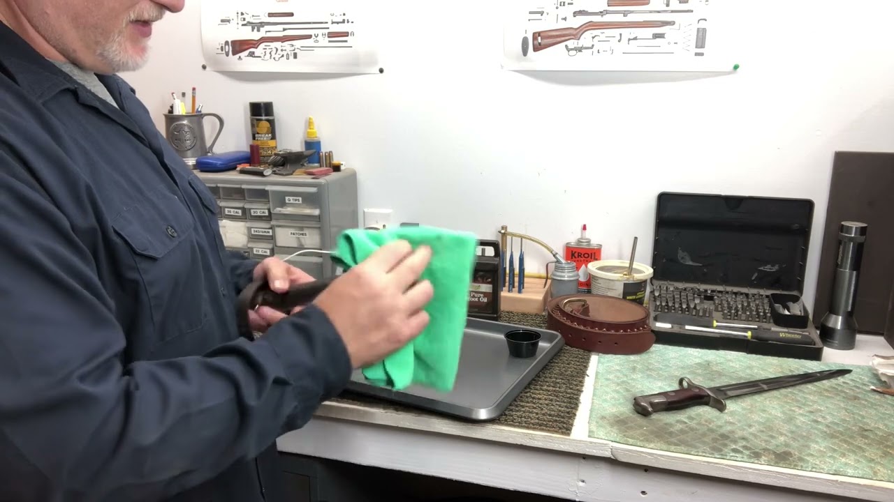Preserving old military leather.