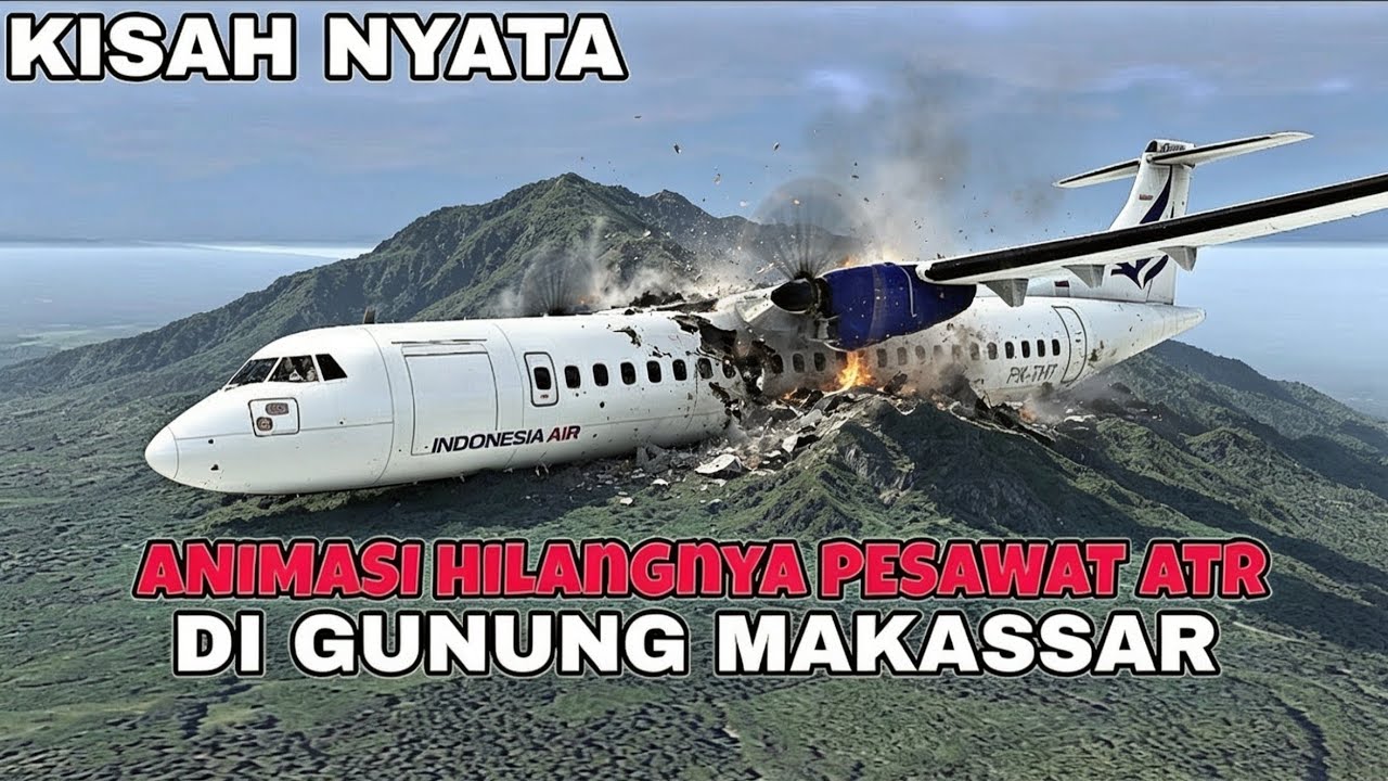 Pesawat atr indonesia air transport hilang di makassar | rekontruksi dan kronologi