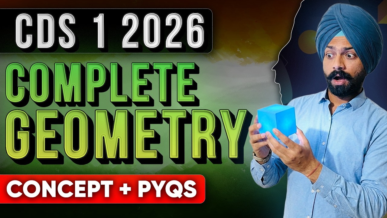 CDS 2026 Maths : Geometry | Concept+ PYQ | Sandeep Brar Sir