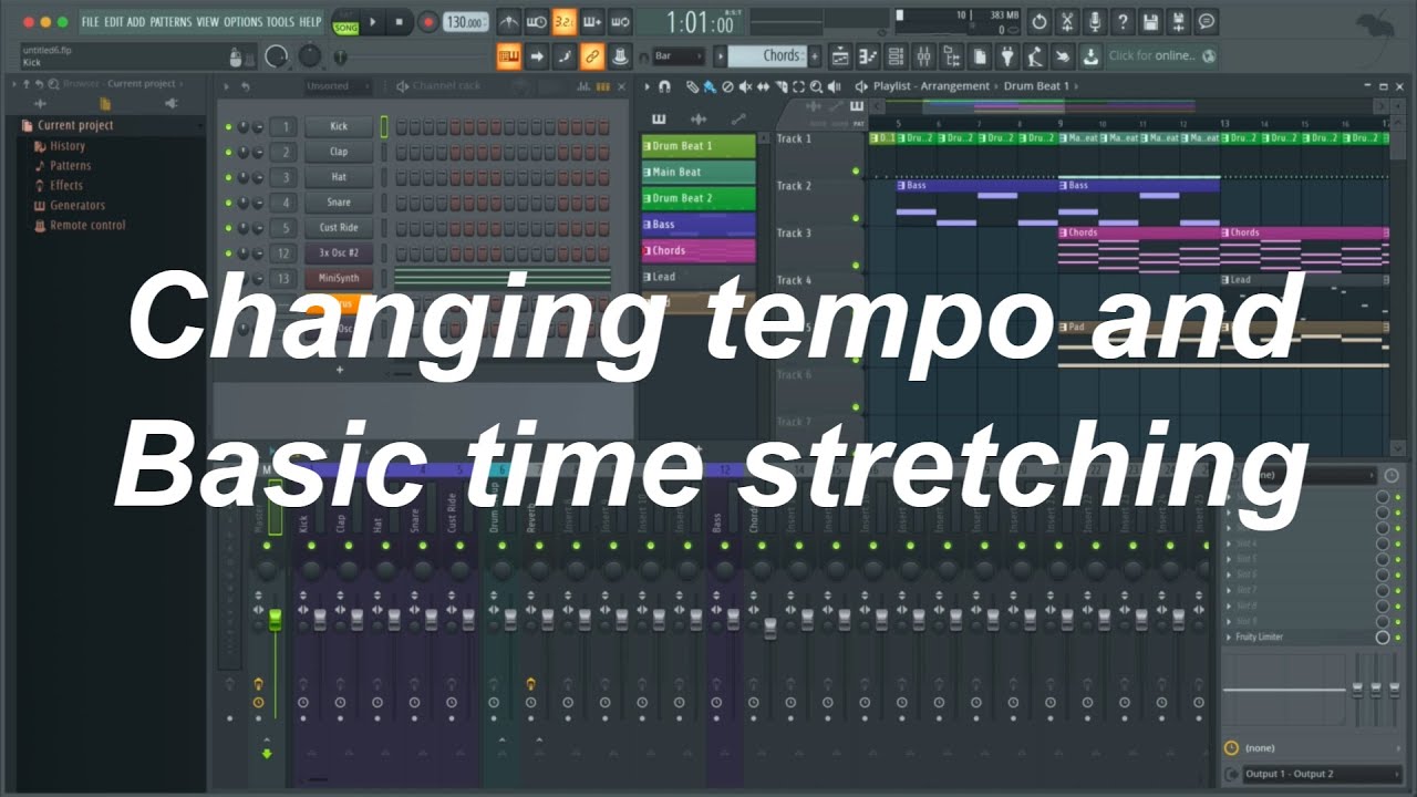 FL Studio: Changing Tempo and Basic Time Stretching