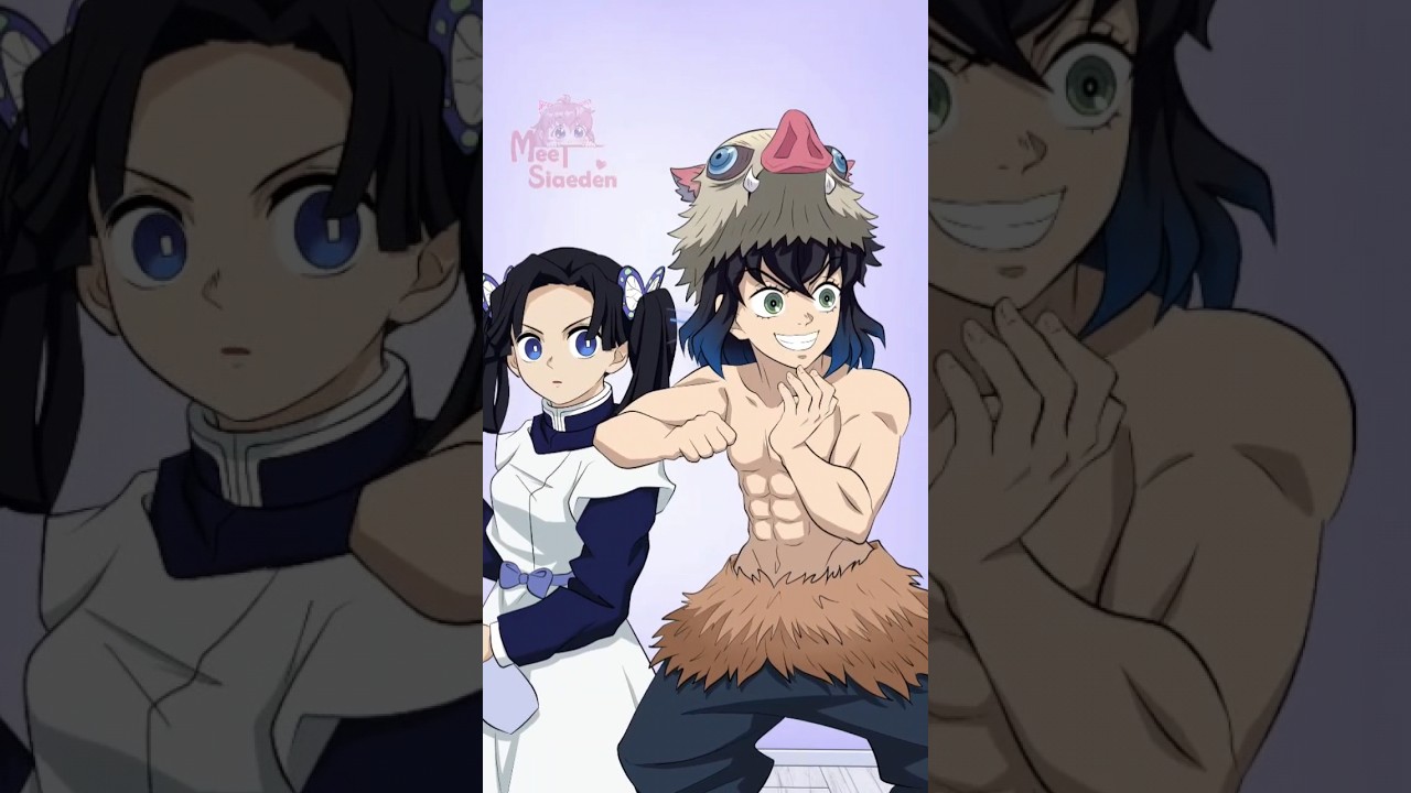 FIGHT ME Pretty Boy!😤💢 Inosuke x Aoi #KimetsuNoYaiba #DemonSlayer #animationmeme