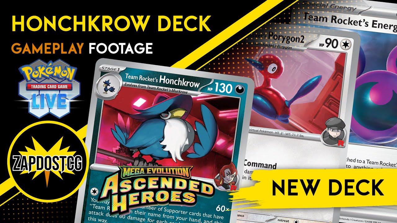 New Team Rocket's Honchkrow Deck Can OHKO ANYTHING?! 🤯 Best 1-Prize Deck?