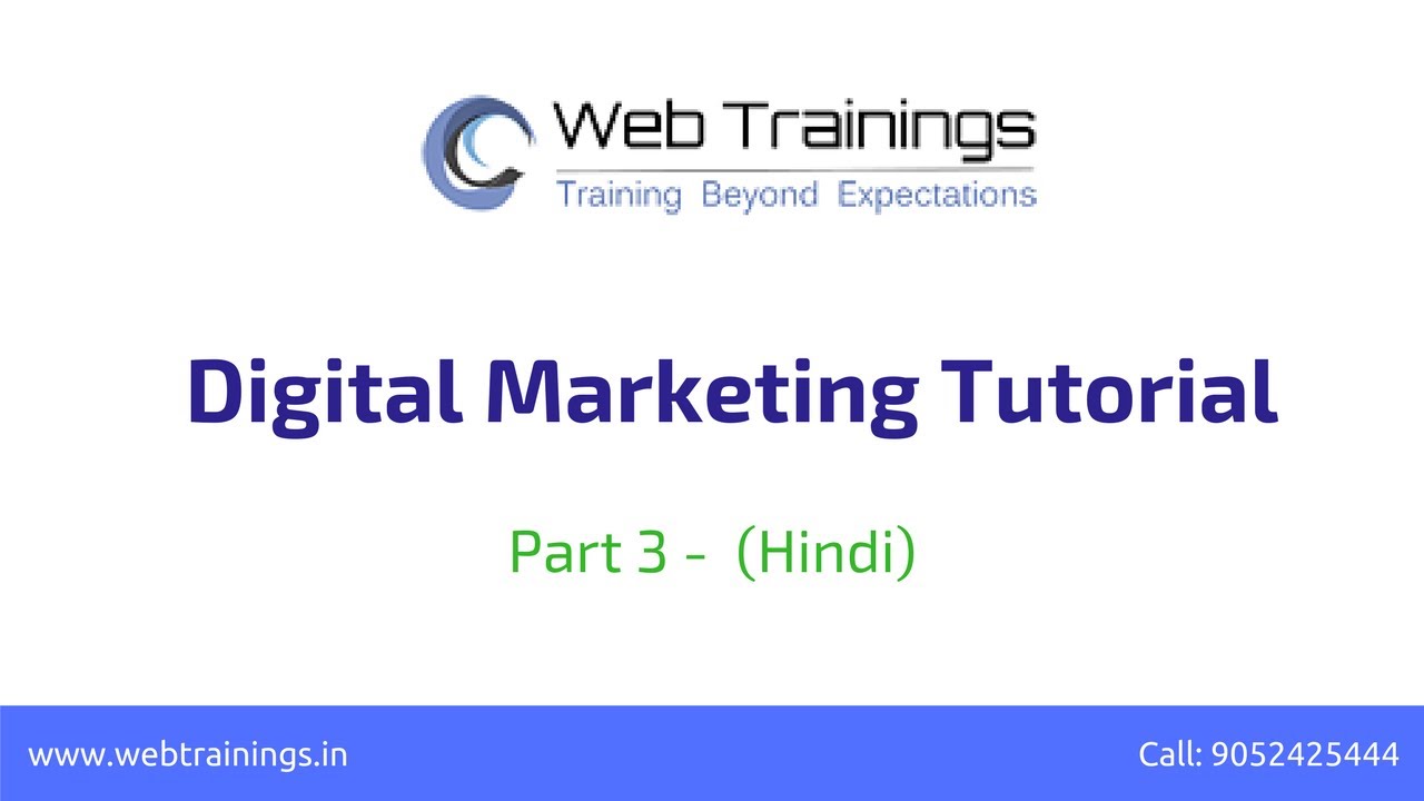 Digital Marketing Tutorial for Beginners in Hindi - Part 3 (SEO Fundamentals)